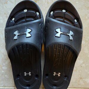 Under Armour Slide Sandal, Black, Mens 9 Womens 10
